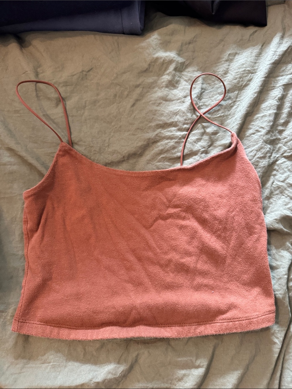 Aeropostale Brown Cropped Tank with Spaghetti Straps